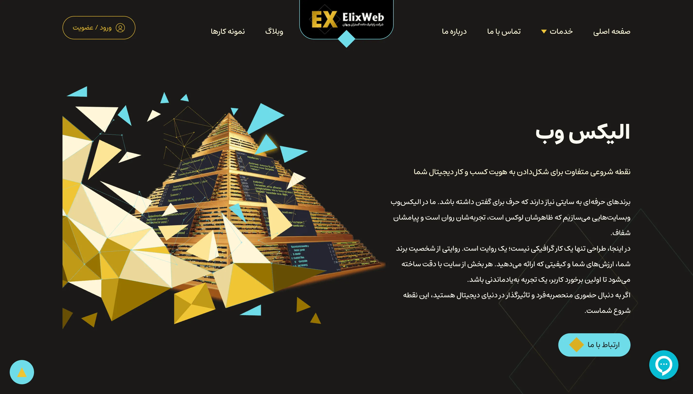 Homepage preview of Elix Web digital agency website