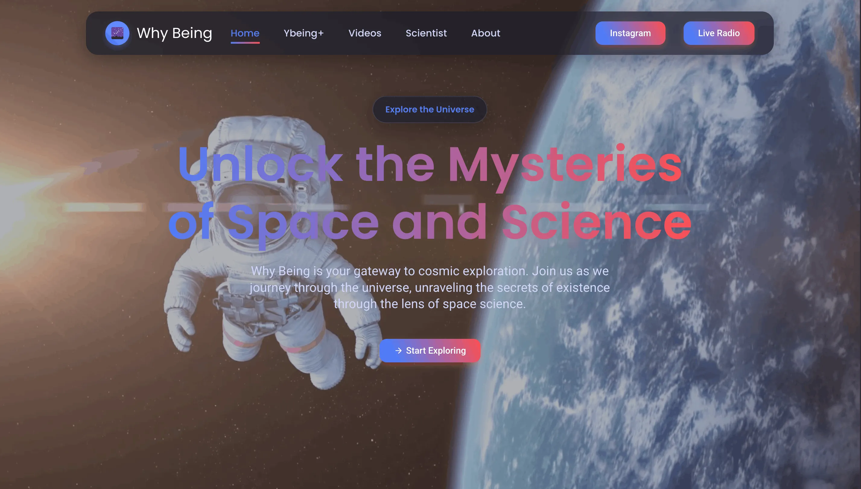 Homepage preview of Why Being (Ybeing)